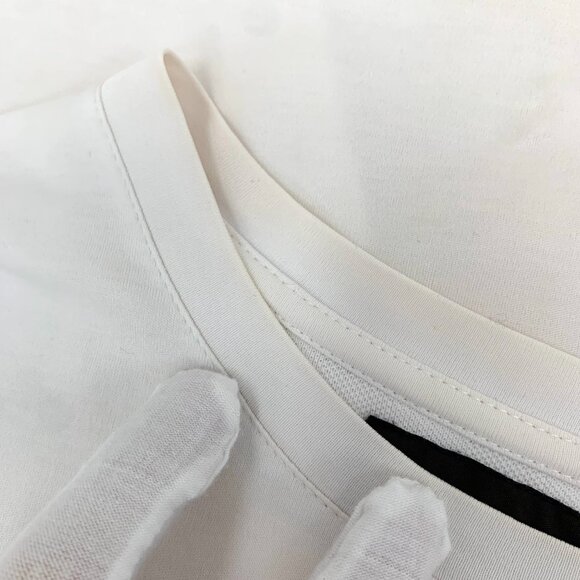 Louis Vuitton White Pocket Checkered Logo Embroidery Round Neck Short Sleeve T-S - Picture 3 of 8